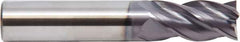 M.A. Ford - 3/4", 3/4" LOC, 3/4" Shank Diam, 3" OAL, 4 Flute, Solid Carbide Square End Mill - Single End, ALtima Finish, Spiral Flute, 35/38° Helix, Centercutting, Right Hand Cut, Right Hand Flute - USA Tool & Supply