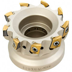 Iscar - 7 Inserts, 3" Cut Diam, 1" Arbor Diam, 0.551" Max Depth of Cut, Indexable Square-Shoulder Face Mill - 0/90° Lead Angle, 2" High, T290 LN.T 1506 Insert Compatibility, Through Coolant, Series SumoMill - USA Tool & Supply