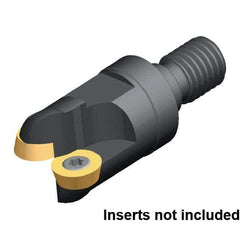 Kennametal - 25mm Cutting Diam, 63/64" Max Depth of Cut, Modular Connection Indexable Copy End Mill - 2 Inserts, RD.X 1003.. Insert - USA Tool & Supply