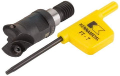 Kennametal - 12.7mm Cutting Diam, 1/2" Max Depth of Cut, Modular Connection Indexable Copy End Mill - 2 Inserts, RDHX 07T1M0S Insert, KDM Toolholder - USA Tool & Supply