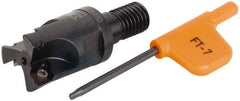 Kennametal - 20mm Cut Diam, 4.5mm Max Depth of Cut, 30mm OAL, Indexable Square Shoulder Helical End Mill - XD.. 0602.. Inserts, M10 Modular Connection, Series KMM - USA Tool & Supply