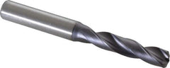 Kennametal - 8.60044mm 140° Spiral Flute Solid Carbide Screw Machine Drill Bit - Right Hand Cut, 47mm Flute Length, 89mm OAL, Standard Point, Straight Shank - USA Tool & Supply