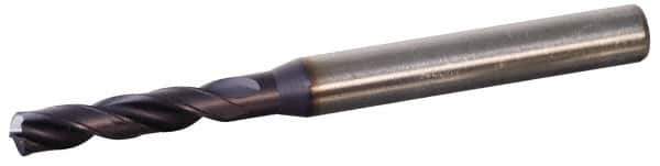 Kennametal - 0.7402" 140° Solid Carbide Jobber Drill - TiAlN Finish, Right Hand Cut, Spiral Flute, Straight Shank, 153mm OAL, Standard Point - USA Tool & Supply