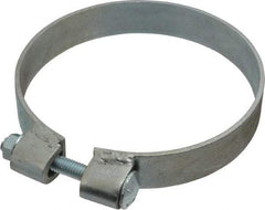 Made in USA - 5.67" ID, Steel Zinc Plated BCE Band Style Clamp - 0.12" Thick, 5-1/2" Hose - USA Tool & Supply