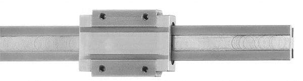 Igus - 500mm OAL x 15mm Overall Width x Self Lubricated Linear Guide Systems - 40mm Between Holes - USA Tool & Supply