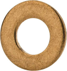 Value Collection - #6 Screw, Brass Standard Flat Washer - 0.147" ID x 0.312" OD, 0.025" Thick, Plain Finish - USA Tool & Supply