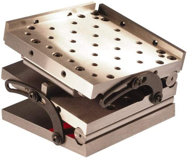 Suburban Tool - 12" Long x 12" Wide x 4-3/16" High, Compound Precision Steel Sine Plate - Square to within 0.0003", 0.0002 (C1), 0.0002 (C2)" Tolerance, 3/8-16 Hole - USA Tool & Supply