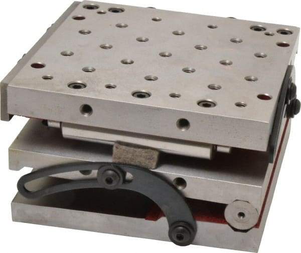 Suburban Tool - 6" Long x 6" Wide x 3-1/8" High, Compound Precision Steel Sine Plate - Square to within 0.0002", 0.0002 (C1), 0.0002 (C2)" Tolerance, 1/4-20 Hole - USA Tool & Supply