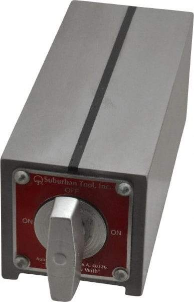 Suburban Tool - Standard Pole Rectangular Permanent Magnetic Block Chuck - 5" Long x 2" Wide x 2" High, Alnico - USA Tool & Supply