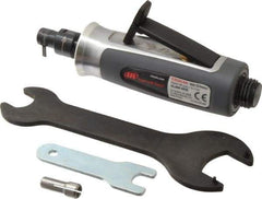 Ingersoll-Rand - 1/4" Collet, Straight Handle, Straight Air Die Grinder - 35,000 RPM, Rear Exhaust, 30 CFM, 0.3 hp, 620 kPa, 1/4 NPT - USA Tool & Supply