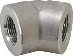 Value Collection - 1" Grade 304/304L Stainless Steel Pipe 45° Elbow - FNPT x FNPT End Connections, 3,000 psi - USA Tool & Supply