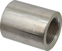 Merit Brass - 1-1/4" Grade 304/304L Stainless Steel Pipe Coupling - FNPT x FNPT End Connections, 3,000 psi - USA Tool & Supply