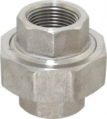 Value Collection - 1" Grade 304/304L Stainless Steel Pipe Union - FNPT x FNPT End Connections, 3,000 psi - USA Tool & Supply
