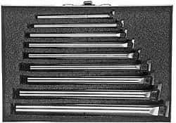 Everede Tool - 11/32" Min Diam Smallest Bar, 1" Min Diam Largest Bar, Alloy Steel Indexable Boring Bar Set - 6, 7, 7-5/8, 8-1/4, 8-3/4, 9-1/2, 10, 12" Max Bore Depth - USA Tool & Supply
