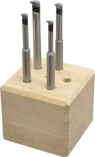 Everede Tool - 7/32" Min Diam Smallest Bar, 3/8" Min Diam Largest Bar, Carbide Indexable Boring Bar Set - 1-7/16, 1-5/8, 1-3/4, 6" Max Bore Depth - USA Tool & Supply