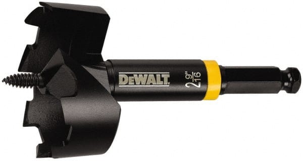DeWALT - 4-5/8", 7/16" Hex Shank, Bright Finish, Steel Self Feed Drill Bit - USA Tool & Supply