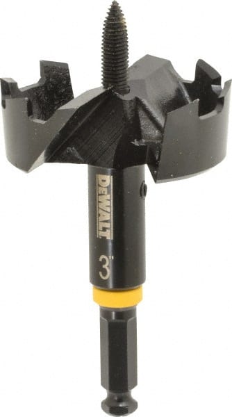 DeWALT - 3", 7/16" Hex Shank, Bright Finish, Steel Self Feed Drill Bit - USA Tool & Supply