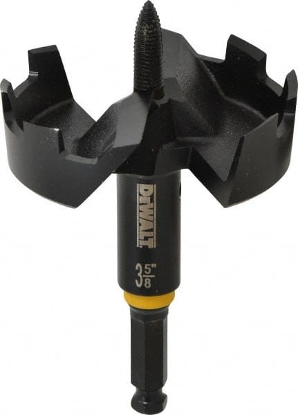 DeWALT - 3-5/8", 7/16" Hex Shank, Bright Finish, Steel Self Feed Drill Bit - USA Tool & Supply