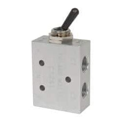 ARO/Ingersoll-Rand - 1/8" NPT Manual Mechanical Valve - 4-Way, 2 Position, Toggle/Manual & 0.2 CV Rate - USA Tool & Supply