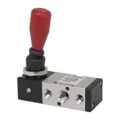 ARO/Ingersoll-Rand - 1/4" NPT Manual Mechanical Valve - 4-Way, 2 Position, Lever/Spring & 0.7 CV Rate - USA Tool & Supply