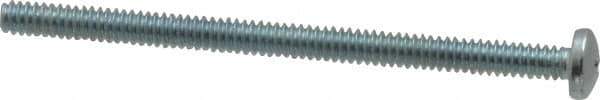 Value Collection - #10-24 UNC, 3" Length Under Head Phillips Drive Machine Screw - Pan Head, Grade 2 Steel, Zinc-Plated Finish, Without Washer - USA Tool & Supply