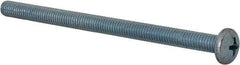Value Collection - #10-32 UNF, 3" Length Under Head Phillips Drive Machine Screw - Pan Head, Grade 2 Steel, Zinc-Plated Finish, Without Washer - USA Tool & Supply