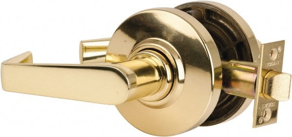 Schlage - Passage Lever Lockset for 1-3/8 to 1-7/8" Thick Doors - Exact Industrial Supply