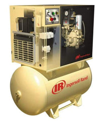 Ingersoll-Rand - 10 hp, 80 Gal Stationary Electric Horizontal Screw Air Compressor - Three Phase, 125 Max psi, 35 CFM, 230 Volt - USA Tool & Supply