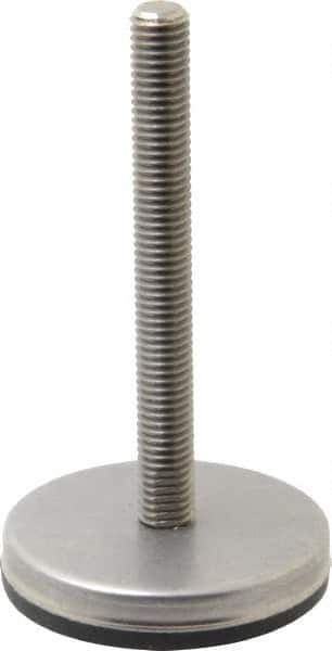 Gibraltar - 1/2-13 Bolt Thread, Stud Mount Leveling Pad & Mount - 500 Max Lb Capacity, 2.8" Base Diam, 4" Thread Length - USA Tool & Supply