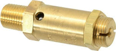 Kingston - 1/4" Inlet, Safety Relief Valve - 25 Max psi, Brass - USA Tool & Supply