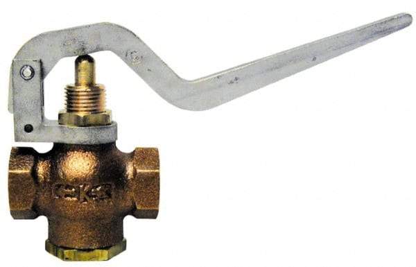 Kingston - 3/4" Pipe, 400 Max psi, Buna N Disc, Self Closing Control Valve - Balanced Valve Squeeze Lever, FNPT x FNPT End Connections - USA Tool & Supply