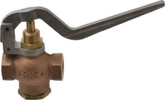 Kingston - 1/4" Pipe, 400 Max psi, Buna N Disc, Self Closing Control Valve - Squeeze Lever, FNPT x FNPT End Connections - USA Tool & Supply