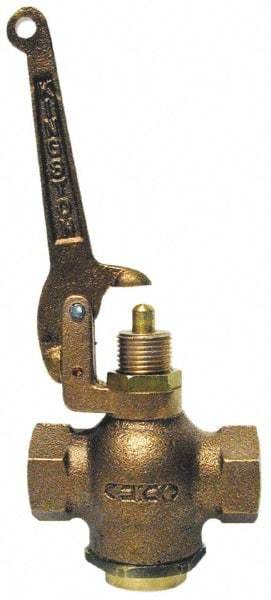 Kingston - 3/4" Pipe, 400 Max psi, Buna N Disc, Self Closing Control Valve - Pull Lever, FNPT x FNPT End Connections - USA Tool & Supply