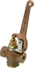 Kingston - 1/4" Pipe, 400 Max psi, Buna N Disc, Self Closing Control Valve - Pull Lever, FNPT x FNPT End Connections - USA Tool & Supply