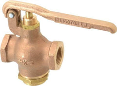 Kingston - 3/4" Pipe, 400 Max psi, Buna N Disc, Self Closing Control Valve - Squeeze Lever, FNPT x FNPT End Connections - USA Tool & Supply