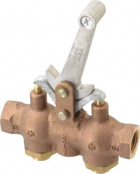 Kingston - 1/2" NPT Hoist Control Valve - Dead Man Style Lever & 200 Max psi - USA Tool & Supply