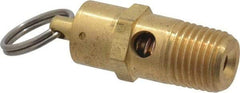 Kingston - 1/4" Inlet, ASME Safety Relief Valve - 150 Max psi, Brass - USA Tool & Supply