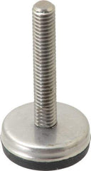 Gibraltar - 5/16-18 Bolt Thread, Stud Mount Leveling Pad & Mount - 250 Max Lb Capacity, 1.2" Base Diam, 1-1/2" Thread Length - USA Tool & Supply