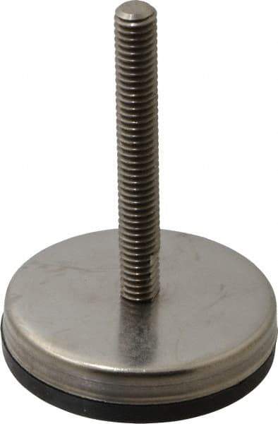 Gibraltar - 5/16-18 Bolt Thread, Stud Mount Leveling Pad & Mount - 250 Max Lb Capacity, 2.03" Base Diam, 2" Thread Length - USA Tool & Supply