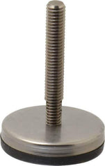 Gibraltar - 3/8-16 Bolt Thread, Stud Mount Leveling Pad & Mount - 250 Max Lb Capacity, 2.03" Base Diam, 2" Thread Length - USA Tool & Supply