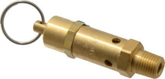 Kingston - 1/4" Inlet, ASME Safety Relief Valve - 300 Max psi, Brass - USA Tool & Supply