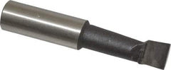 Interstate - 7/16" Min Bore Diam, 1-5/16" Max Bore Depth, 1/2 Shank Diam, Boring Bar - Right Hand Cut, Cobalt, Bright Finish - Exact Industrial Supply