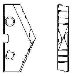 Allied Machine and Engineering - 2-9/32" Diam x 5/16" Thick, Seat Code 4, Spade Drill Insert - TiN Coated, High Speed Steel, Series T-A - USA Tool & Supply