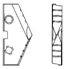 Allied Machine and Engineering - 2-9/32" Diam x 5/16" Thick, Seat Code 4, Spade Drill Insert - TiN Coated, High Speed Steel, Series T-A - USA Tool & Supply