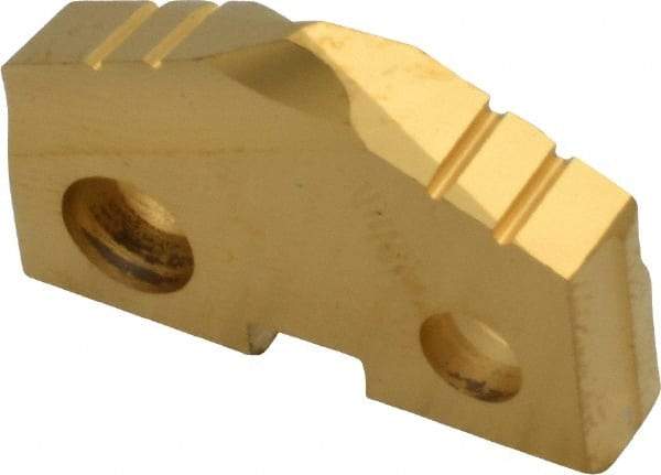 Allied Machine and Engineering - 31/32" Diam x 3/16" Thick, Seat Code 2, 132° Included Angle Spade Drill Insert - TiN Coated, Cobalt, Series T-A - USA Tool & Supply