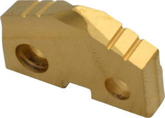 Allied Machine and Engineering - 31/32" Diam x 3/16" Thick, Seat Code 2, 132° Included Angle Spade Drill Insert - TiN Coated, Cobalt, Series T-A - USA Tool & Supply