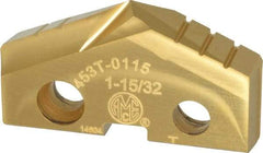 Allied Machine and Engineering - 1-15/32" Diam x 1/4" Thick, Seat Code 3, 132° Included Angle Spade Drill Insert - TiN Coated, Cobalt, Series GEN2 T-A - USA Tool & Supply