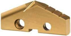 Allied Machine and Engineering - 1-13/16" Diam x 1/4" Thick, Seat Code 3, 132° Included Angle Spade Drill Insert - TiN Coated, Cobalt, Series GEN2 T-A - USA Tool & Supply