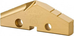 Allied Machine and Engineering - 2-13/32" Diam x 5/16" Thick, Seat Code 4, 132° Included Angle Spade Drill Insert - TiN Coated, High Speed Steel, Series GEN2 T-A - USA Tool & Supply