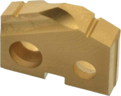Allied Machine and Engineering - 17/32" Diam x 1/8" Thick, Seat Code 0, 132° Included Angle Spade Drill Insert - TiN Coated, Carbide, Grade K20, Series T-A - USA Tool & Supply